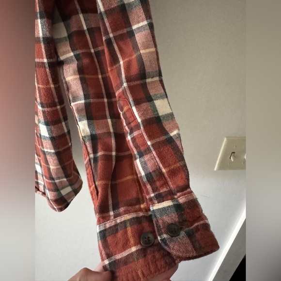 L.L.Bean Mens Traditional Fit Cotton Flannel Plaid Long Sleeve Button Down Shirt - Picture 4 of 5